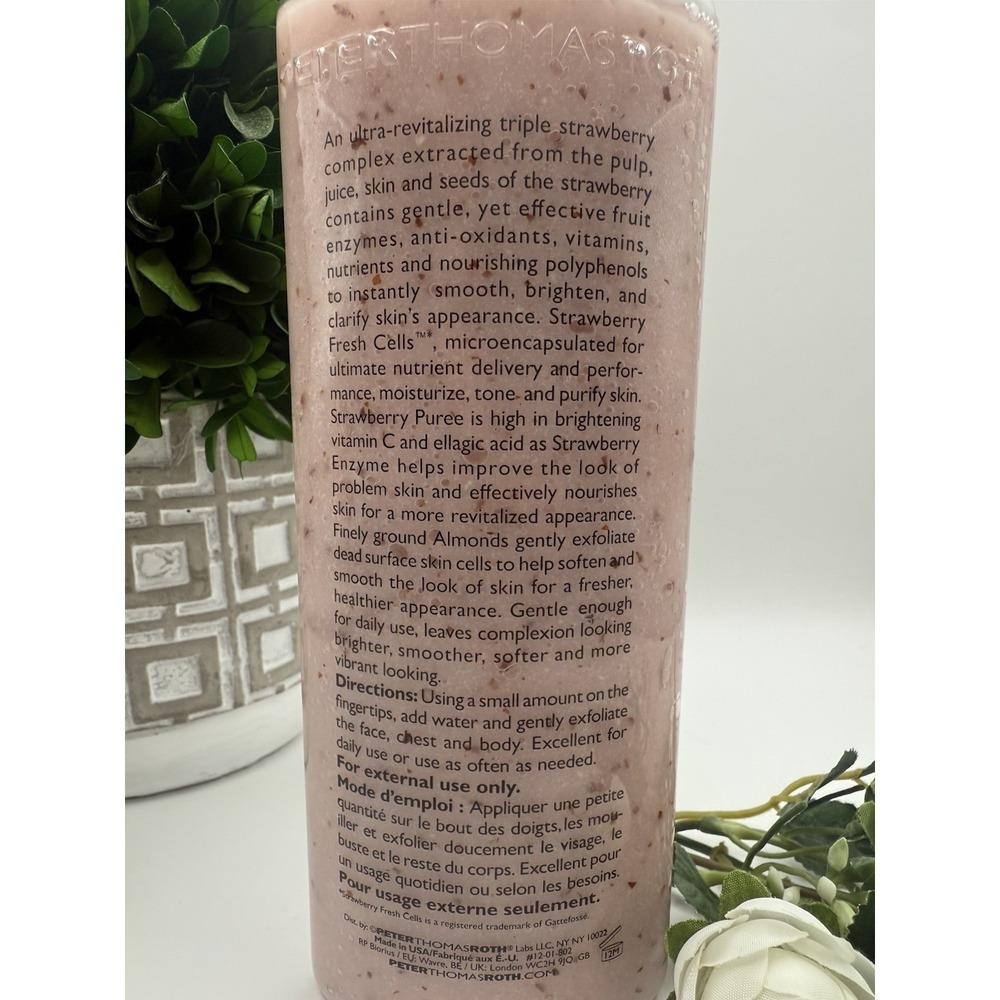 Peter Thomas Roth Strawberry Scrub Fruit Enzyme 8.5 oz – Exfoliating SEALED - Picture 4 of 5